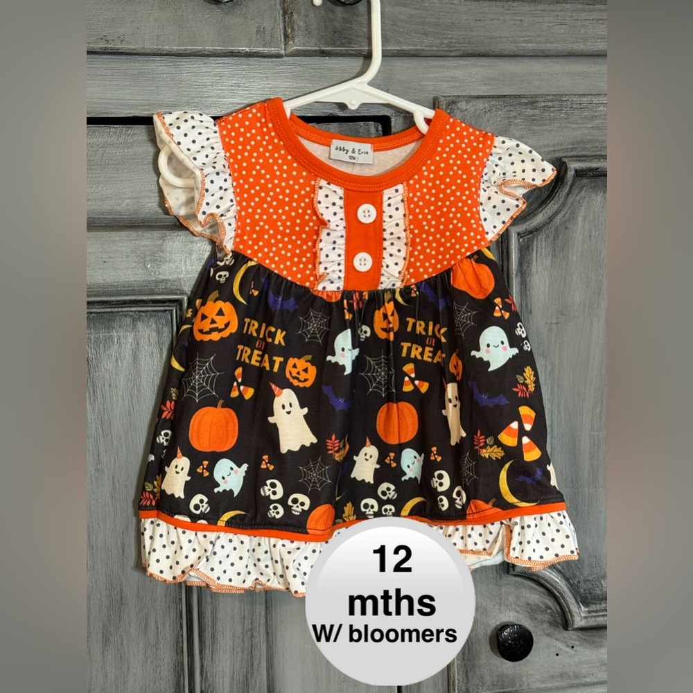 Halloween Themed Dress - Orange and Black